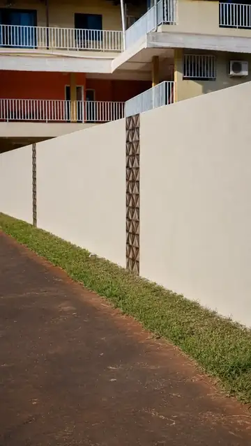 Muro perimetral texturizado pintado por Color House